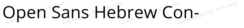 Open Sans Hebrew Con字体转换